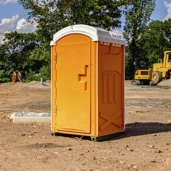 how often are the porta potties cleaned and serviced during a rental period in Clyo